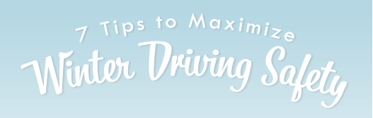 Banner illustration of 7 top safety driving tips for winter