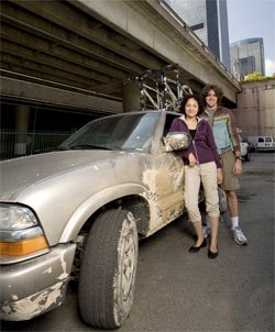 Couple with 4 wheel drive vehicle