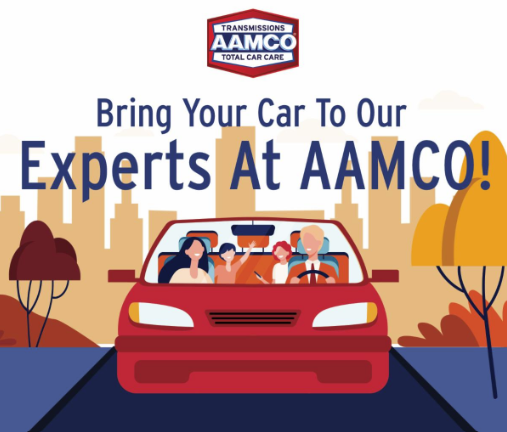 AAMCO image with car full of individuals