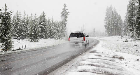 Winter Drive - SUV Road Trip Image